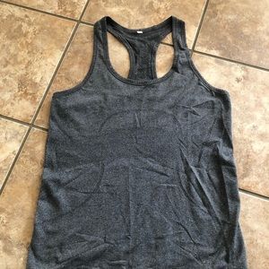 Dark gray Lululemon workout tank